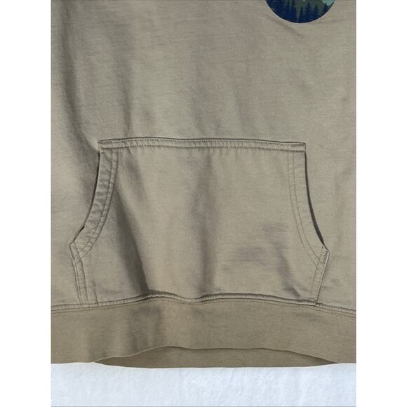 Tommy Bahama Hoodie Sweatshirt Youth M Khaki Tan Mountains Woods Skiing Hoodie - Picture 4 of 6